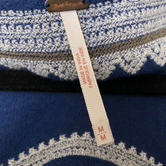 Free People Blue Embroidered Tunic - Picture 2 of 6